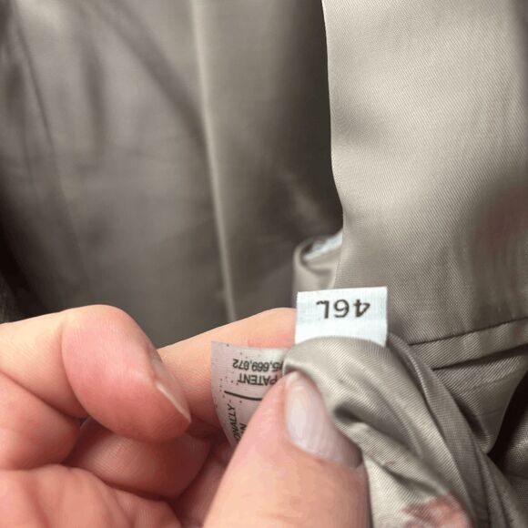 Vintage Hart Schaffner Marx Wool Blazer Suit Jack Small Houndstooth Plaid 46L - Picture 5 of 7